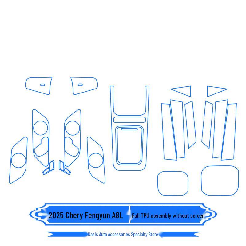 Chery Fengyun A8L Interior Dashboard & Steering Wheel Sticker Set (for 25 models)