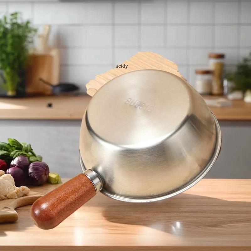 Mini Olla de Acero Inoxidable de Alta Calidad, Ideal para Cocinar Sopa, Leche y Recetas a Base de Aceite