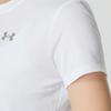 Under Armour Breathable Quick-Dry Crew Neck Solid Color Pullover T-Shirt With Small Logo Women T-Shirts White 1384246-100