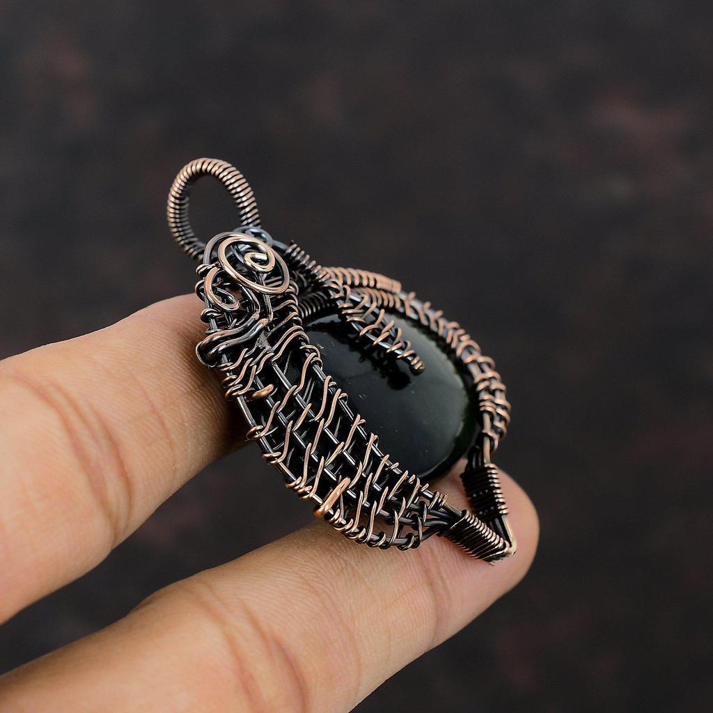Vasonite Pendant Copper Wire Wrapped Pendant Handmade Gemstone Pendant Natural Vasonite Jewelry Amazing Pendant Gift For Him Copper Jewelry