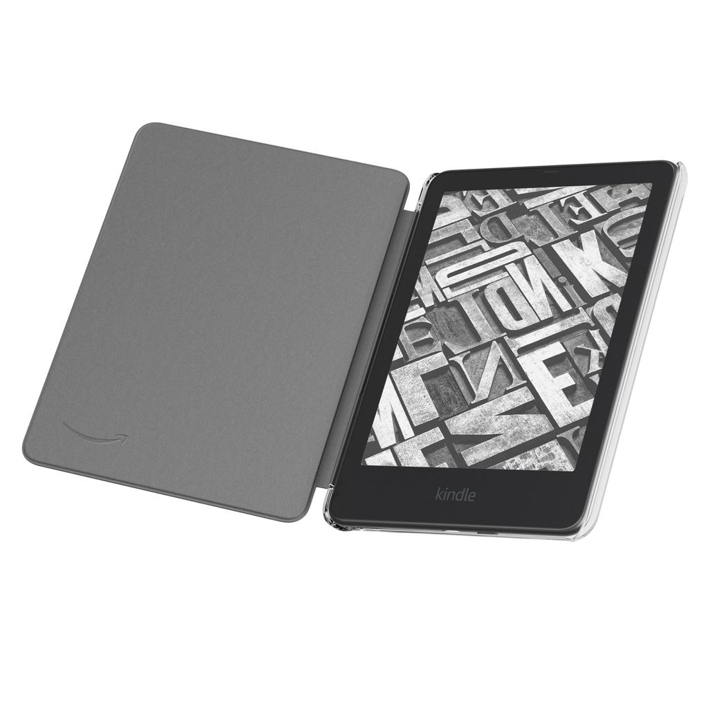 Clear Fabric Back Cover for Kindle Paperwhite 12th Generation and Kindle Colorsoft (Black)