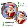 Reusable Glass Decals Christmas Santa Claus Static Sticker, Removable Window PVC Store Display Clings for Living Room Bedroom Holiday Party Decoration