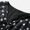 Women's 100% Cotton Puff Sleeve Polka Dot Blouse
