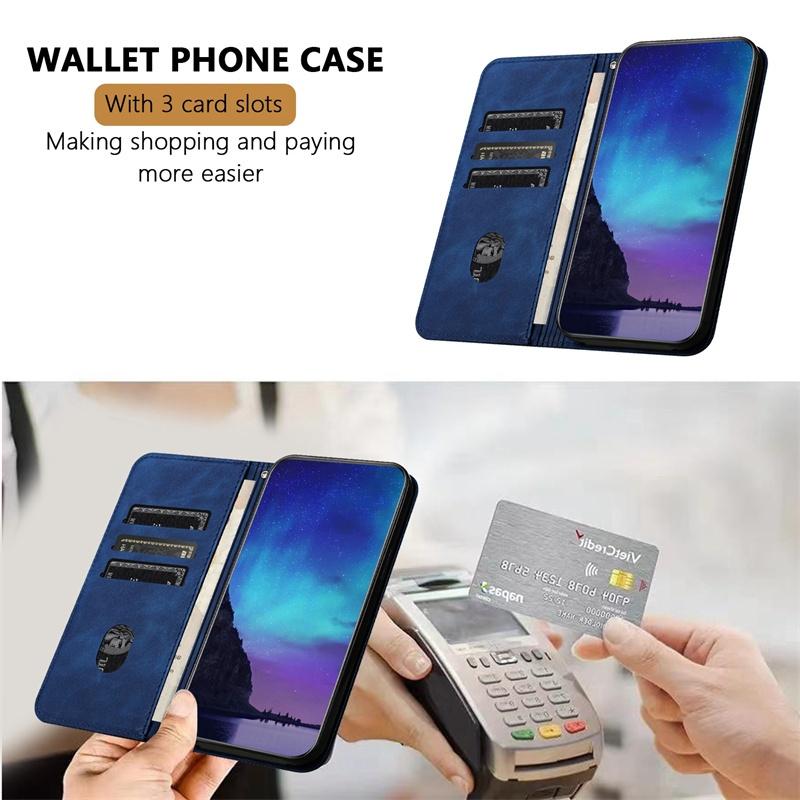 Leather Case For Xiaomi Poco M6 F6 X6 M7 X7 Pro C50 C51 C55 C61 C65 C75 4G 5G Card Slot Flip Wallet Cover Casing
