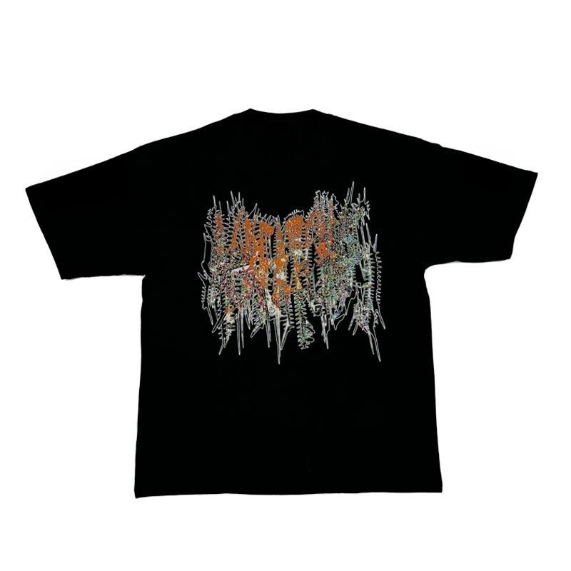 Ken Carson A Great Chaos Tour Gamba 2 Logo T-shirt Opium -- Lusso di Alta Gamma è per Uomini e Donne Top Y2k