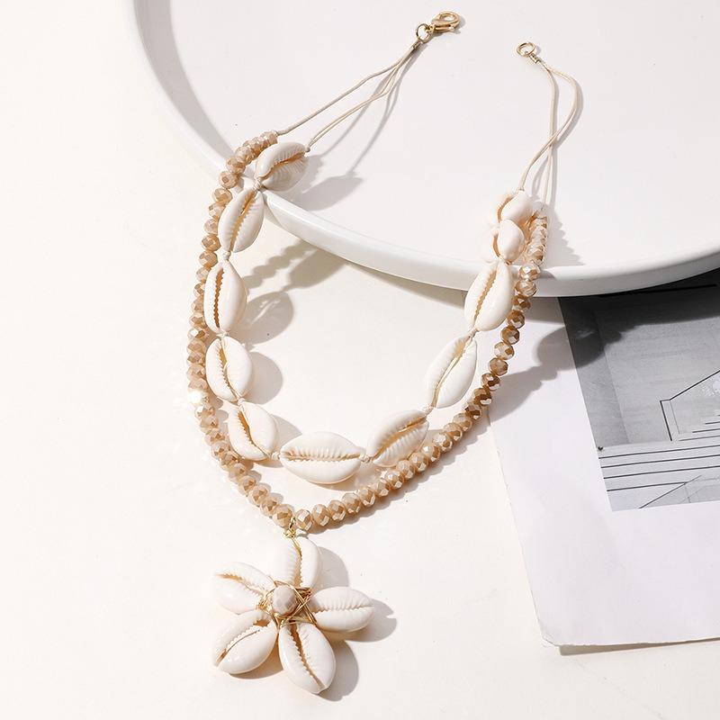 Handmade Seashell Starfish Beach Vacation Necklace For Women