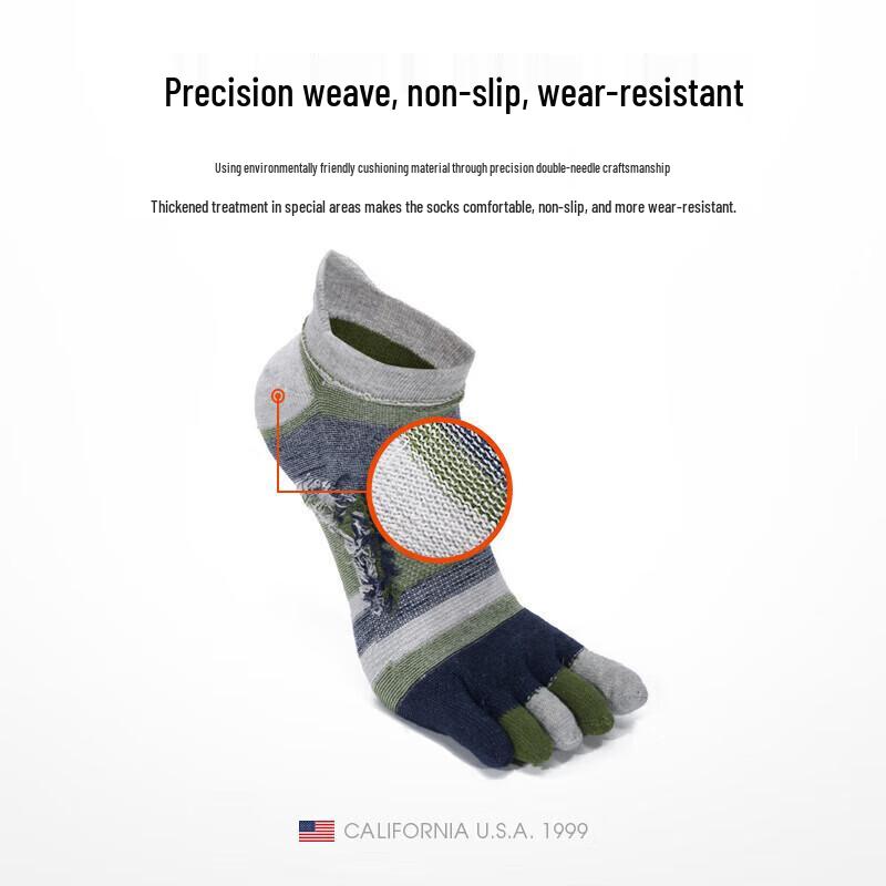 TFO Herren Atmungsaktive Fünf-Finger-Wandersocken für den Außenbereich