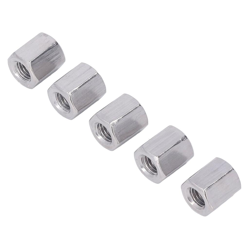 10 STÜCKE M10 Sechskant-Verbindungsmuttern 304 Edelstahl Metrisches Gewinde Verbindungs-Mutter für Schrauben Bolzen