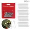 100pcs Home Party Light Hangers Christmas Ornament Hooks Mini Metal Stainless Steel Hooks Gold Silver Storage Holder