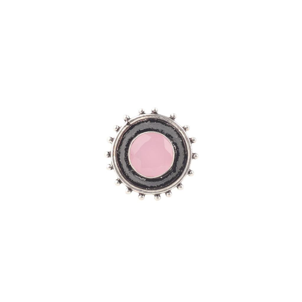 Rose Chalcedony Gemstone 925 Sterling Silver Handcrafted March Birthstone Ring RR-49-18