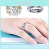 Stylish Zircon-studded Cross Design Dual Color Women's Ring Popular On