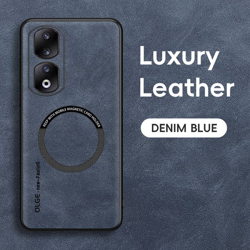 Magnetic Wireless Charge Leather Phone Case for Honor 90 80 70 60 Pro SE / 80 GT 90 Lite X50i Shockproof Soft Bumper Cover