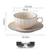 Retro Ceramic Coffee Cup & Saucer Set