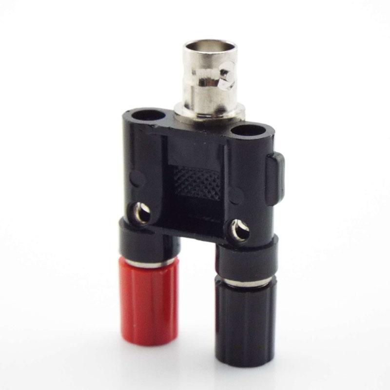 BNC Male Female To Dual 4mm Banana Jack Coaxial  Binding Post Cable Video Socket Connector for CCTV Electronic Aviation