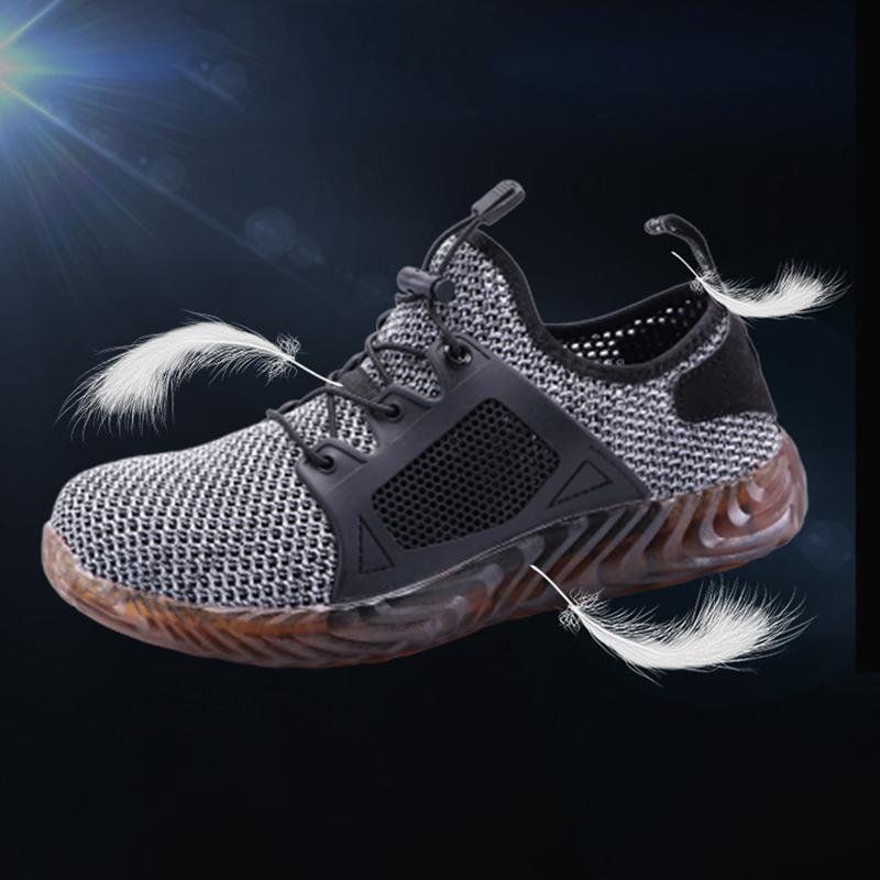 Arbeitsturnschuhe Stahlkappenschuhe Herren Sicherheitsschuhe Pannensichere Arbeitsschuhe Stiefel Mode Unzerstörbares Schuhwerk Sicherheit