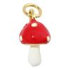 3Pieces  Candy Treat Cake Necklace Pendants Portable Gold Plated Enamel Heart Mushroom Pendants Adornment for Necklaces