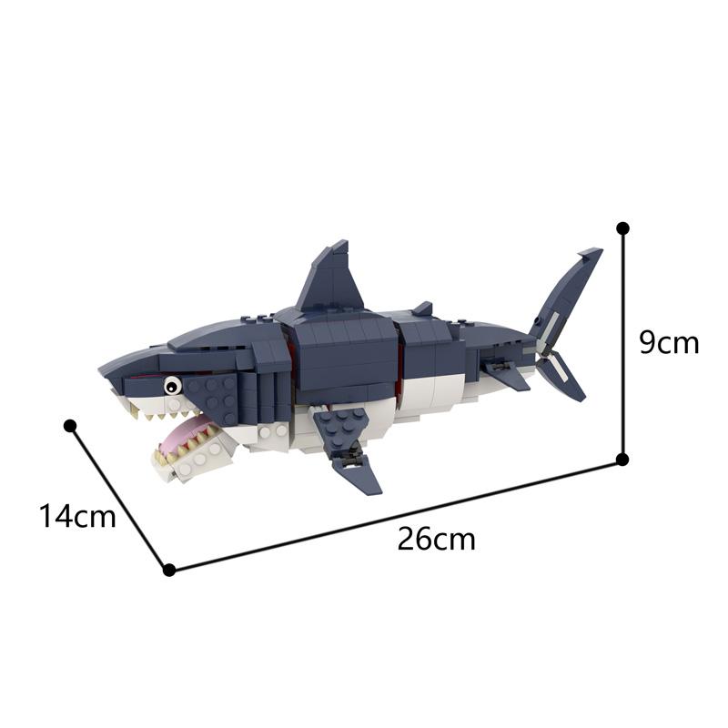 Yigebebe Ideas MOC Animals Shark Panda Lizard Rabbit Raccoon Bird Dinosaurs Building Blocks Toys for Toy Animal