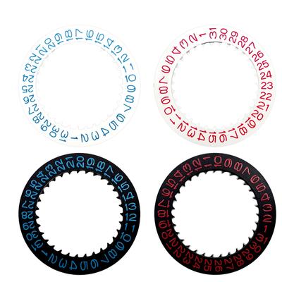 NH35 NH36 Date Dial Fits NH35 NH36 NH34 Movement SKX007 SKX009 Red Blue Black Automatic Mechanical Movt Day Date Dial Wheel