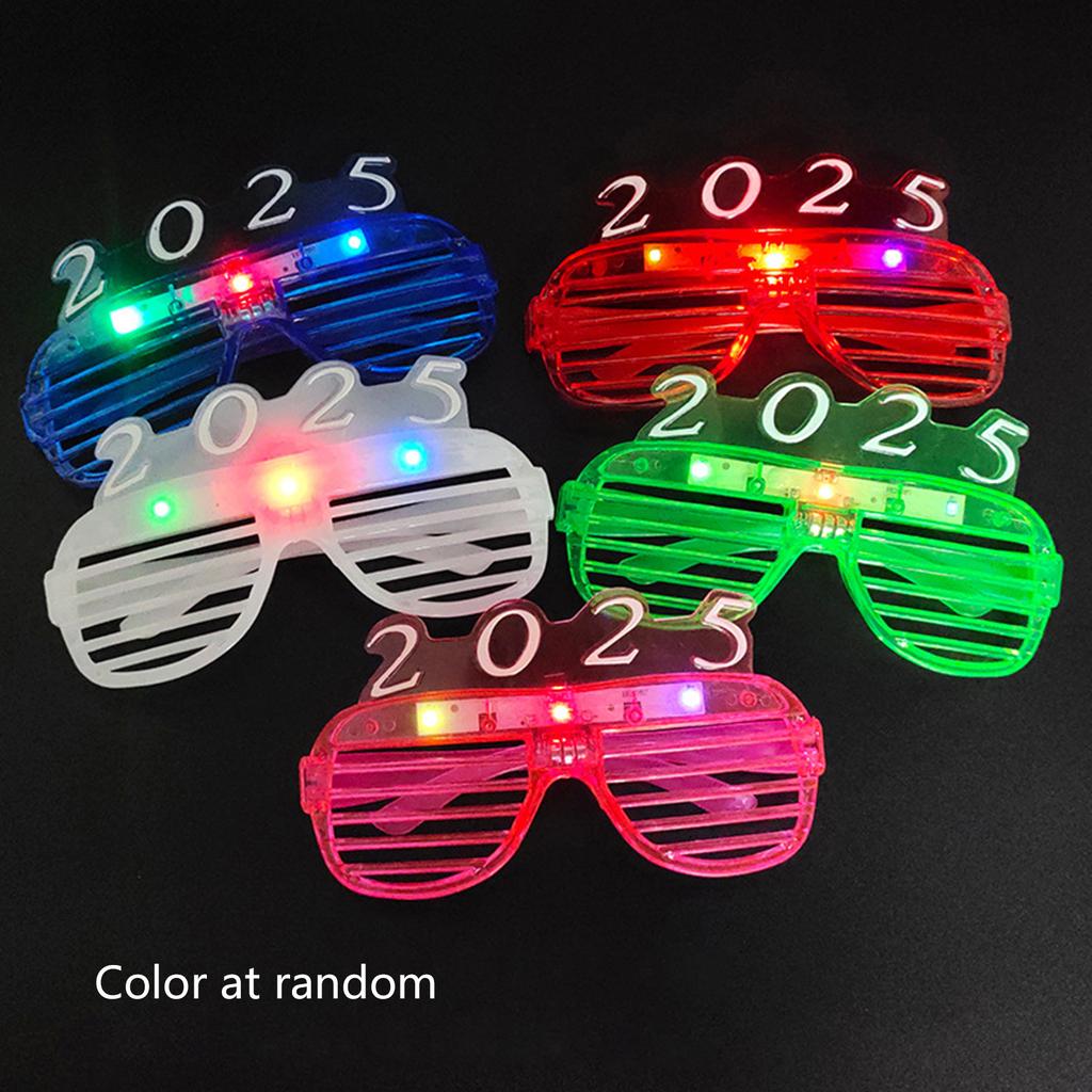 12 STÜCK Frohes Neues Jahr 2025 Brillen für Kinder Erwachsene Festival Feier Requisiten Brillen Partyzubehör Leuchtendes Accessoire