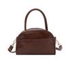 Retro-Texture Bowling Bag: Casual Commute & Niche Design with a Simple, Textured Pillow-Style Shoulder Bag