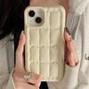 3d Plating Silver Bread Air Cushion Phone Case For Iphone 14 13 12 11 Pro Max Solid Color Shockproof Soft Silicone Cover