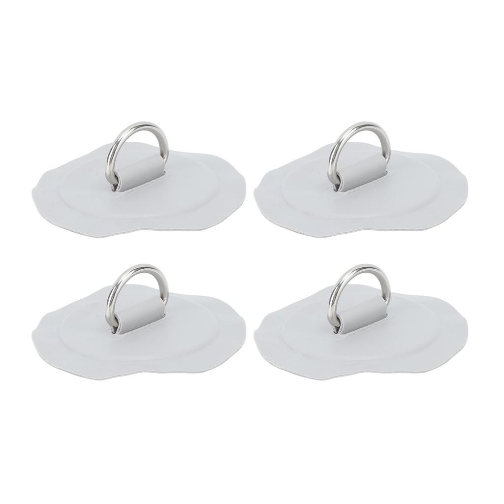 D Ring Patch Round Lightweight D Ring PVC Patch for Inflatable Boat Surfboard Stand Up Paddleboard 4pcs Gray