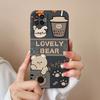 Case For Samsung Galaxy A12 M12 F12 Bear Soft Liquid Silicone Full Coverage Anti Choc Phone Bumper For SamsungA12 A M F 12 Funda