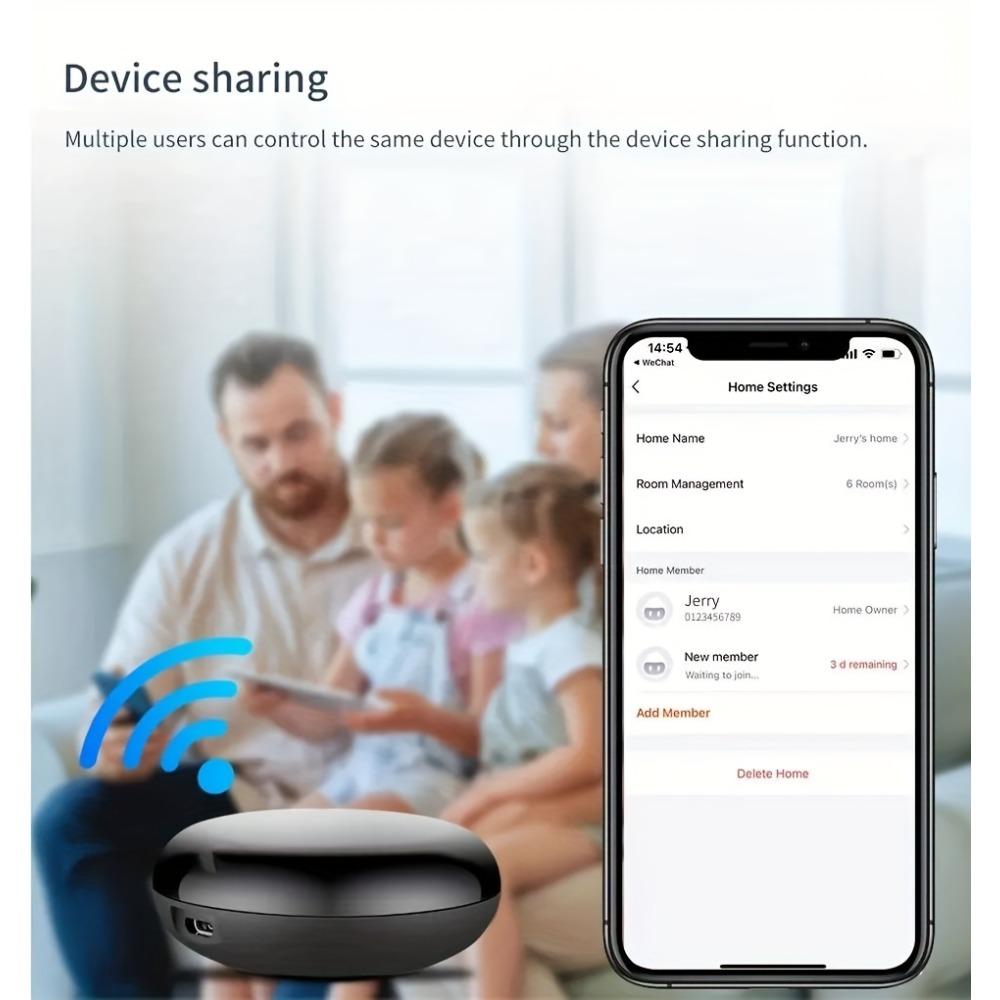 Yours WiFi IR Smart Infrared Universal Remote Control Remote Control Smart Furniture With Timer Function Support Language Assistant Control Function
