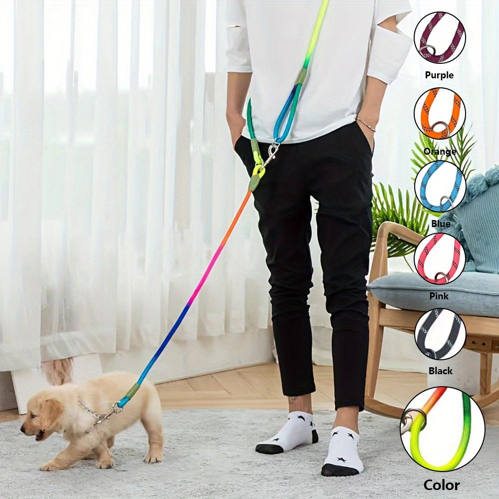 Reflective Pet Dog Nylon Leash Hands-Free Freedom For Hiking Walking Running Adjust Crossbody Bungee Leash With Shock Absorption