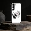 Coque de téléphone Art Poisson Carpe Koi Yin Yang Pour Samsung Galaxy A13,21s,22,31,32,52,53,71,72,73, Housse Noire Souple