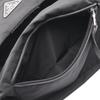 Used PRADA Triangle logo Shoulder Bag Nylon leather Black Used Women