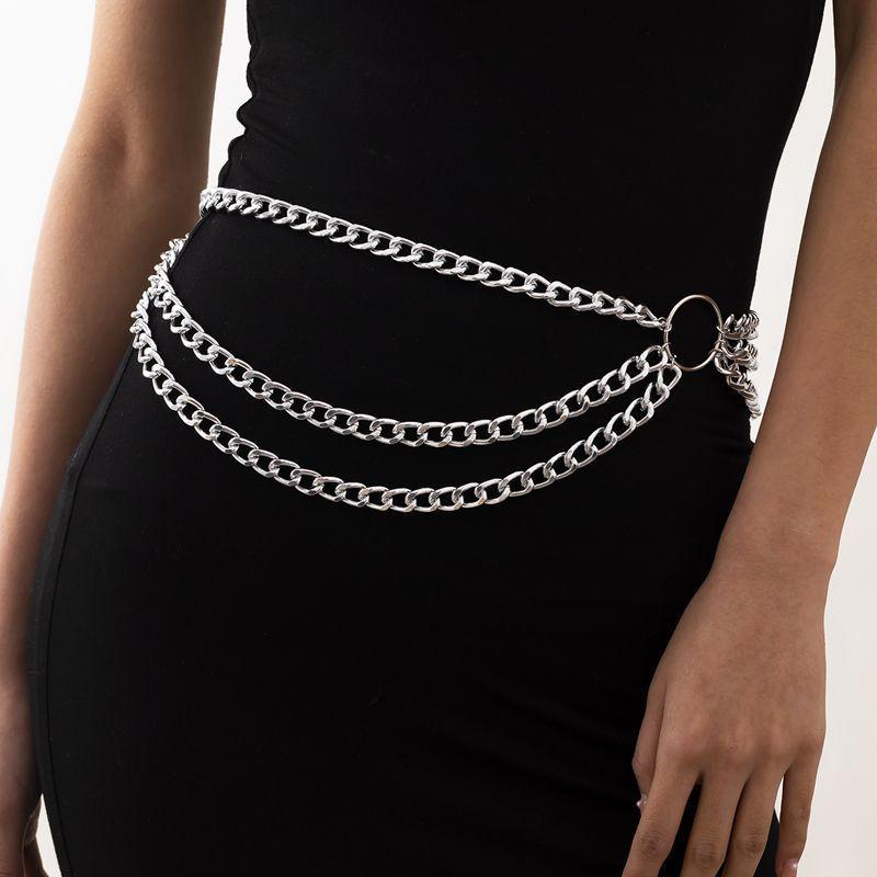 Girdle chain women fringed aluminum chain waist ins Internet celebrity street multi-layer dress clothing matching