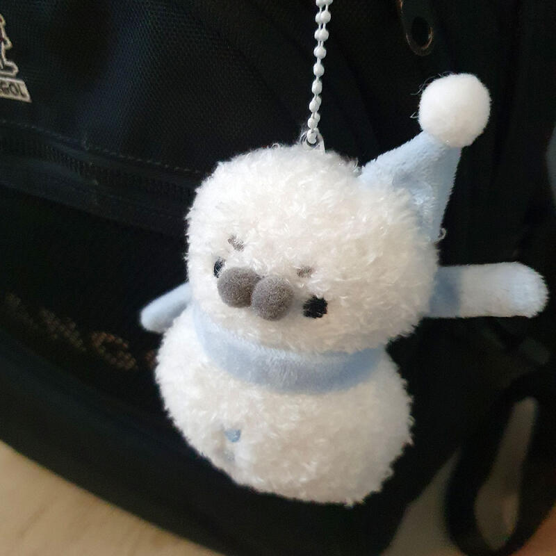 Cute seal snowman animal doll keychain