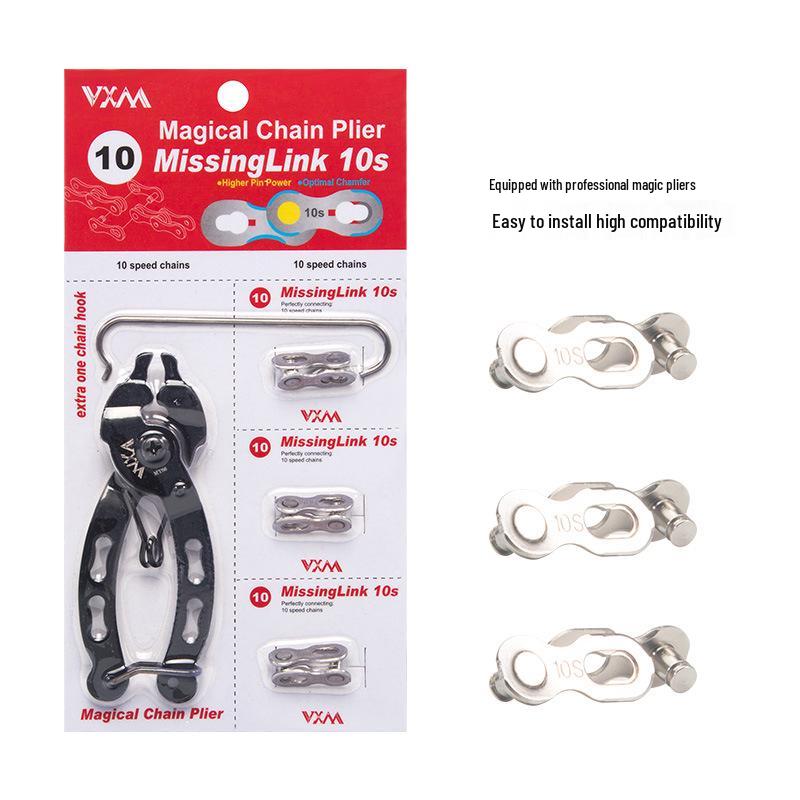 

VXM Плоскогубцы для велосипедной цепи и набор быстросъемных замков для 6-11 скоростей Magic Buckle Set