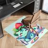 Pokémon Bulbasaur Printed Absorbent Washable Carpet, Non-Slip Bathroom Mats, Kitchen Rugs, Yoga Mat,Living Room Entrance, Camping Picnic Rugs