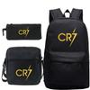 3 Piece School Backpack Set for Students Large Capacity Oxford Cloth Schoolbag with Shoulder Strap and Pencil Case
