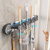 Suction Cup Mop Wall-mounted Clip Bathroom No-drill Mop Clip Hanging Broom Mop Cloth Hook Fixed Rack Storage Tool