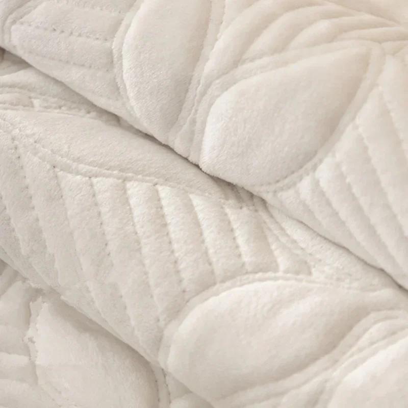 Cuscino per divano spesso Four Seasons con motivo a foglie, bordo ondulato squisito, asciugamano per divano, decorazione per la casa, soggiorno, atmosfera, fodera morbida
