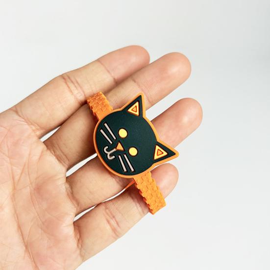 Flexible Halloween Wristbands 8 Pcs Bracelets, Adjustable Soft PVC Wrist Straps for Kids Adults, Durable Party Favors Cartoon Pumpkin Witch