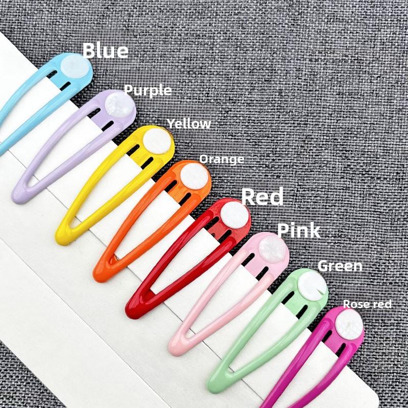 

Knocking Piece Oil Drip BB Hair Clip Water Drop Clip Adhesive Accessory Clip with Gasket Hair Clip Material 1pc фіолетовий