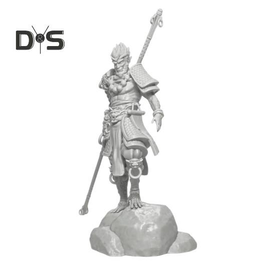 

3D-друкована фігурка Wukong Великі мудреці Рівні Небо Фігурка Статуя Скульптура Король Мавп Модель Прикраса робочого столу Орнамент Гра Периферійні пристрої сірий