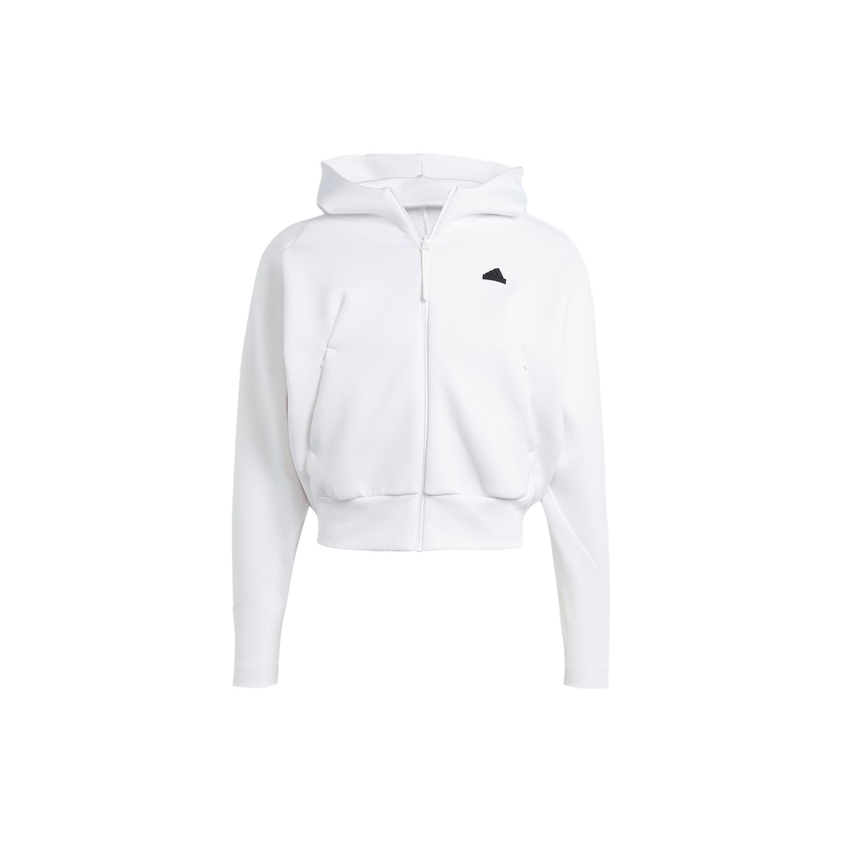 (WMNS) adidas Z.N.E. Full-Zip Hoodie Asia Sizing  White  Women s IN5133 XXL
