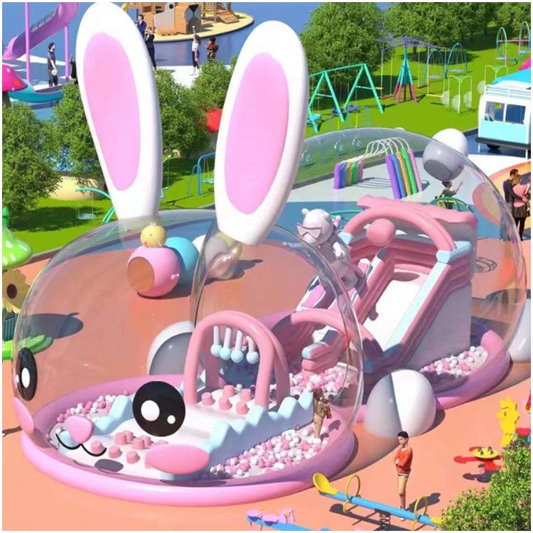 Inflatable Transparent Bubble House Tent - Outdoor Starry Sky Crystal Bouncy Castle for Kids