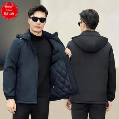 Herren 2025 Kapuzen-Daunen-Baumwolljacke: Koreanische Mode, Lässig, Kurzer Stil, Locker, Warmer Mantel