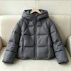 New puff down cotton clothes women's short hooded loose small bread clothes thickened warm jacket women