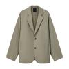 Blue Fashion Classic Simple Retro Casual Business Single-Breasted Woven Loose Suit Men Suits F11M622713FBN