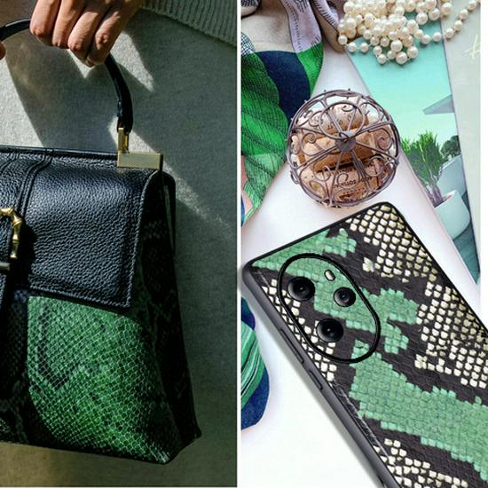 Honor 50 Series Genuine Leather All-Inclusive Protective Case In Cowhide Python Pattern