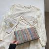 Borsa Piccola Quadrata Monocolore da Pendolare Borsa da Sera in Paglia Pochette Borsa a Spalla/Crossbody da Donna