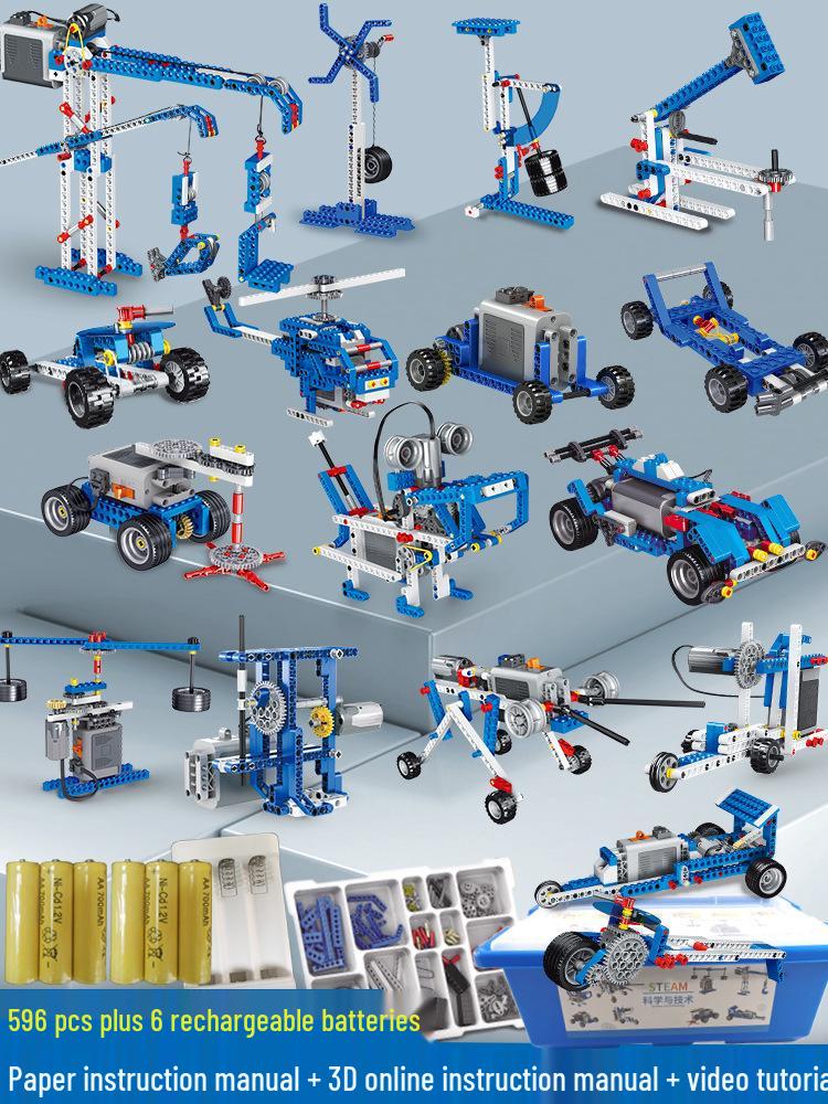 Lego-Compatible Programming Robot with Technic Building Blocks for Educational Play