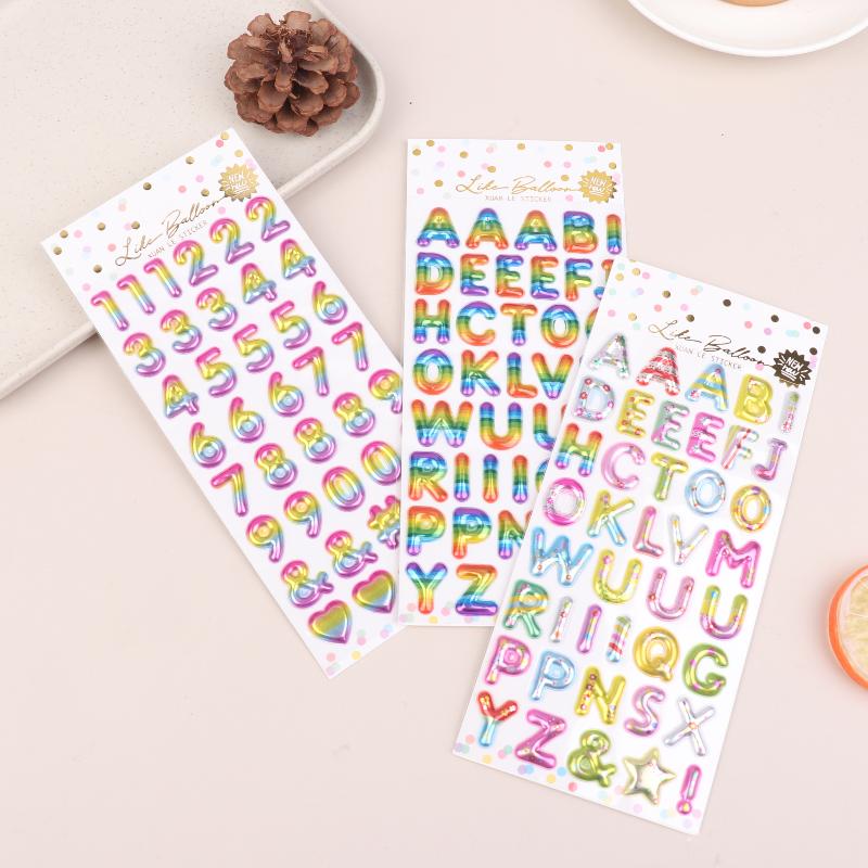 3D Gold Coil Shiny Number Alphabet Stickers For Scrapbook Decals Phone Case Personalized Decoration Crafts